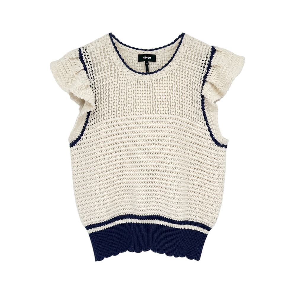 ME+EM Sweater Vest with Ruffles M